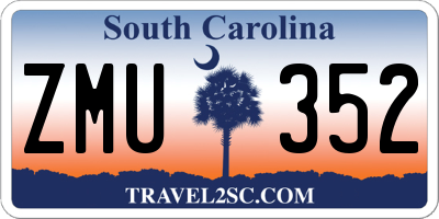 SC license plate ZMU352