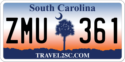 SC license plate ZMU361