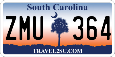 SC license plate ZMU364