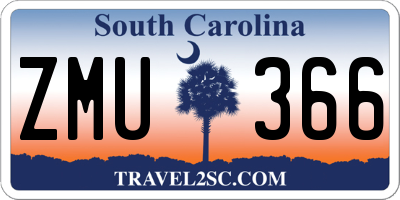 SC license plate ZMU366