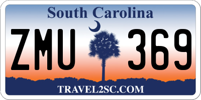 SC license plate ZMU369