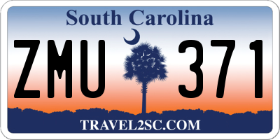 SC license plate ZMU371