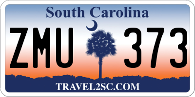 SC license plate ZMU373