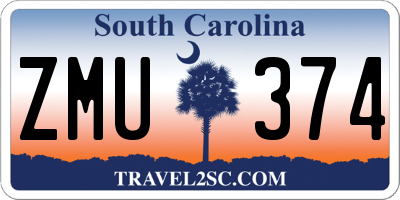 SC license plate ZMU374