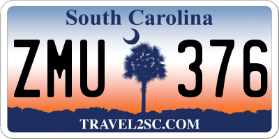 SC license plate ZMU376