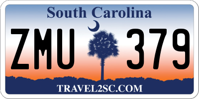 SC license plate ZMU379
