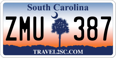 SC license plate ZMU387