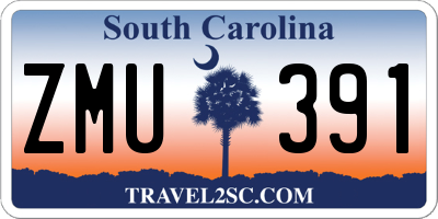 SC license plate ZMU391