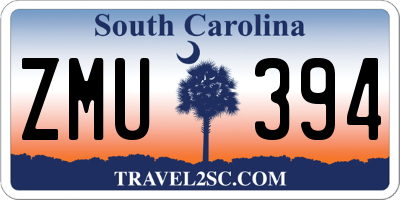 SC license plate ZMU394