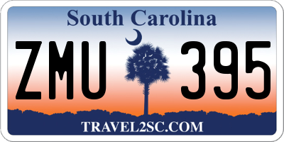 SC license plate ZMU395