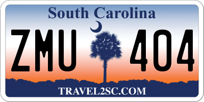 SC license plate ZMU404