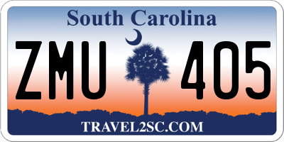 SC license plate ZMU405