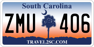 SC license plate ZMU406