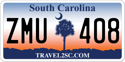 SC license plate ZMU408