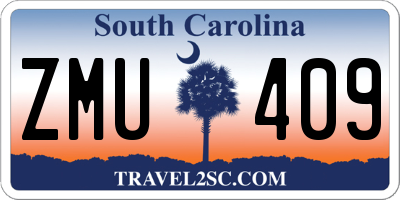 SC license plate ZMU409