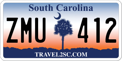 SC license plate ZMU412
