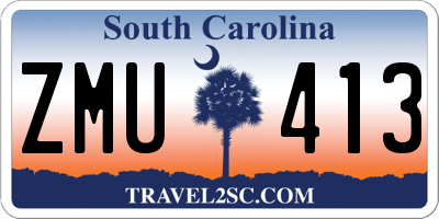 SC license plate ZMU413