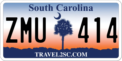 SC license plate ZMU414