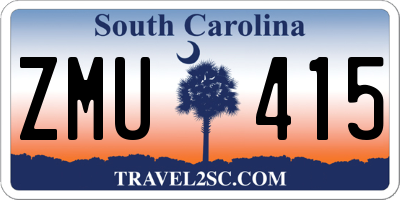 SC license plate ZMU415