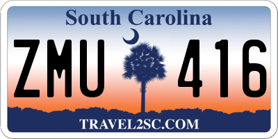 SC license plate ZMU416