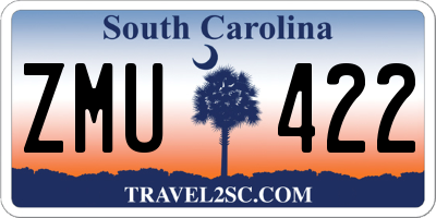 SC license plate ZMU422