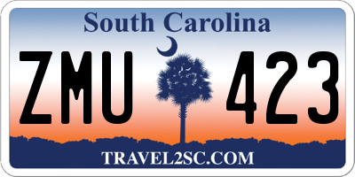 SC license plate ZMU423