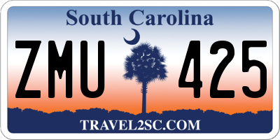 SC license plate ZMU425