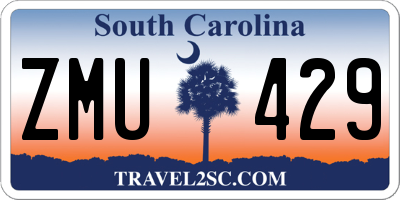 SC license plate ZMU429