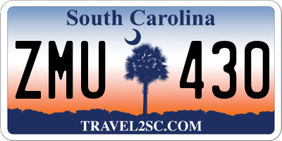 SC license plate ZMU430