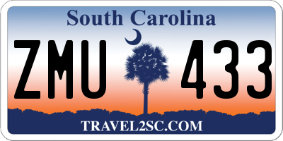 SC license plate ZMU433