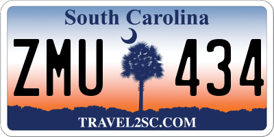 SC license plate ZMU434