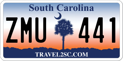 SC license plate ZMU441