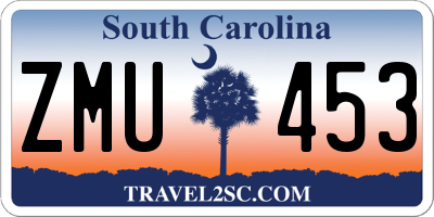 SC license plate ZMU453