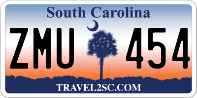 SC license plate ZMU454