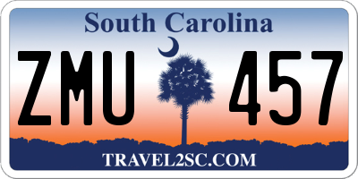 SC license plate ZMU457