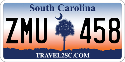 SC license plate ZMU458
