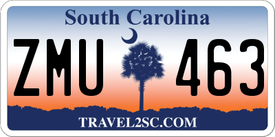 SC license plate ZMU463