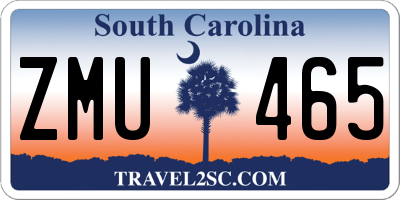 SC license plate ZMU465