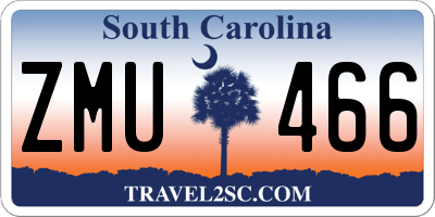 SC license plate ZMU466