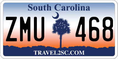 SC license plate ZMU468