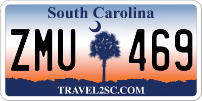 SC license plate ZMU469