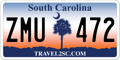 SC license plate ZMU472