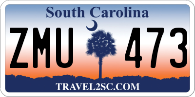 SC license plate ZMU473