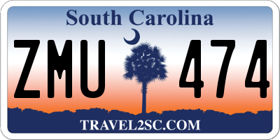 SC license plate ZMU474
