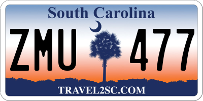 SC license plate ZMU477