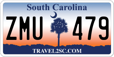 SC license plate ZMU479