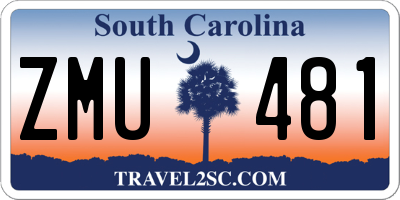 SC license plate ZMU481