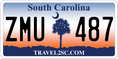 SC license plate ZMU487