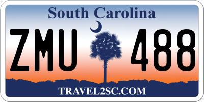 SC license plate ZMU488