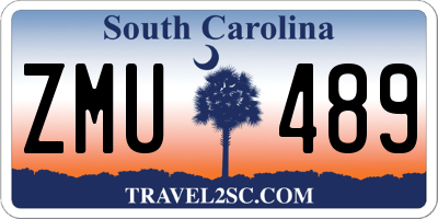 SC license plate ZMU489